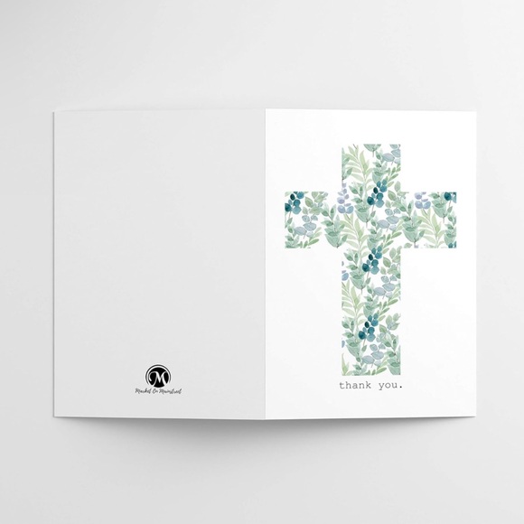 Funeral Thank You Cards Message Inside 25 Cards Envelopes Christian Sympathy - Picture 5 of 15